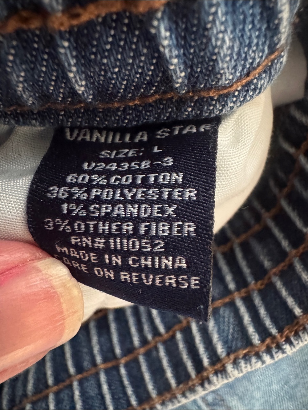 Vanilla Star Denim Cargo Drawstring Ankle Tie Light Wash Utility Jeans Size L - Picture 5 of 8
